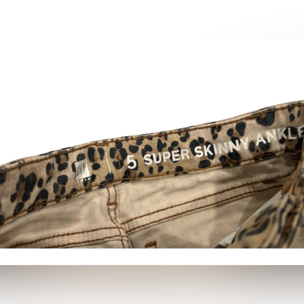 Baby Gap Denim Leopard Print Super Skinny Ankle Jeans | Size 5T (Girls) - Picture 3 of 5